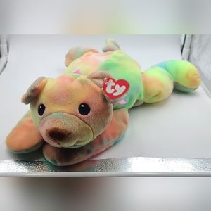 Sherbet the Tie-Dye Bear, Ty Pillow Pal, MWMT, Retired